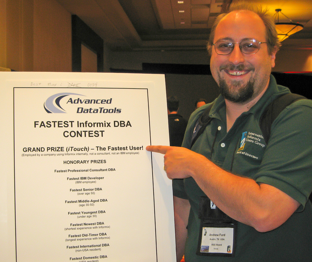 Andrew Ford - 2009 Fastest DBA Contest Winner